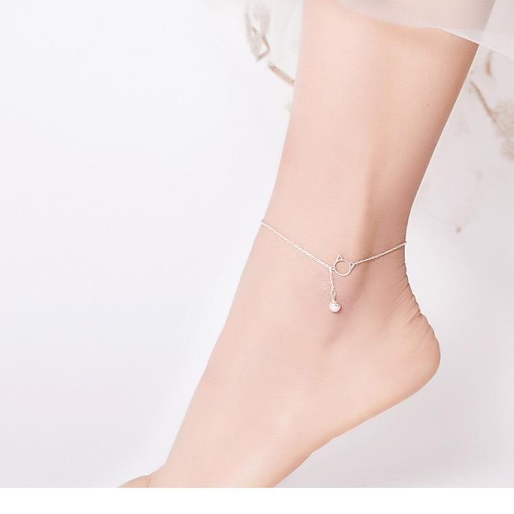 925 Sterling Silver - Anklet Charm Jewelry - Essential Bead - SCT002 - Touchy Style