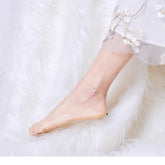 925 Sterling Silver Anklet Charm Jewelry Single Star SCT009 - Touchy Style .