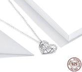 925 Sterling Silver Necklaces Charm Jewelry Big Heart SCN364 - Touchy Style .