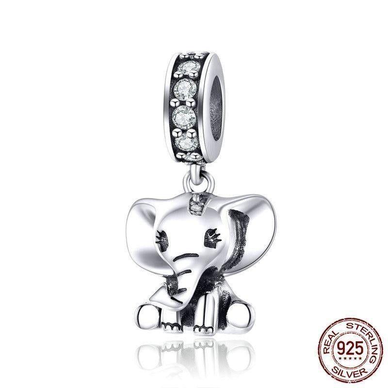 925 Sterling Silver Pendent Charm Jewelry Baby Elephant SCC1338 - Touchy Style