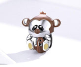 925 Sterling Silver Pendent Charm Jewelry Lovely Monkey 