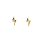 925 Sterling Silver Rainbow Blight Earrings Charm Jewelry - Touchy Style .