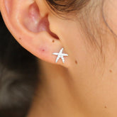 925 Sterling Silver Sea Star Stud Earrings Charm Jewelry - Touchy Style .