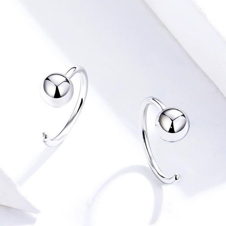 925 Sterling Silver Tiny Hoop Earrings Charm Jewelry - SCE782 - Touchy Style