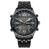 Men Outdoor Sport Watch Alarm Chrono Calendar Waterproof 3Bar Back Light Dual Display Wristwatches 1032 - Touchy Style .