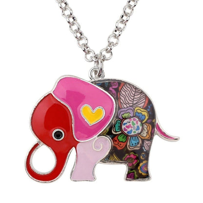 Acrylic An Elephant Cartoon Pattern Necklace Charm Jewelry BJS1146 - Touchy Style