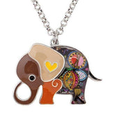 Acrylic An Elephant Cartoon Pattern Necklace Charm Jewelry BJS1146 - Touchy Style .