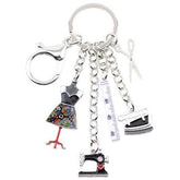 Acrylic Machine Scissor Pattern Sewing Tools Unique Key Chain BOS0123 - Touchy Style .