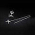 Airplane 925 Sterling Silver Long Earrings Charm Jewelry JOS0126 - Touchy Style