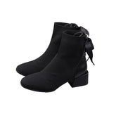 Ankle Boots Fashion Comfortable Socks Thick Women&