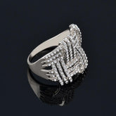 Big Hollow Weave Shaped Finger Rings Charm Jewelry - Touchy Style