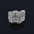 Big Hollow Weave Shaped Finger Rings Charm Jewelry - Touchy Style