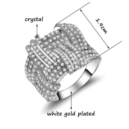 Big Hollow Weave Shaped Finger Rings Charm Jewelry - Touchy Style