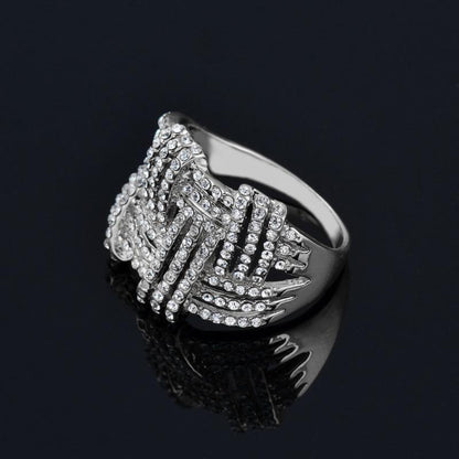 Big Hollow Weave Shaped Finger Rings Charm Jewelry - Touchy Style