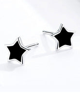 Black Mini Star - Stud Earrings Charm Jewelry - BSE275 - Touchy Style