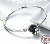 Blue Eyes Clear Heart Bangle & Bracelet Charm Jewelry - SCB012 - Touchy Style