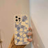 Blue Oil Painting Flowers Cute Phone Cases For iPhone 11 12 13 Pro XS Max X XR 7 8 Plus Se 2 - Touchy Style