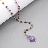 Bohemia Purple Crystal NKS211 Long Necklaces Charm Jewelry - Touchy Style