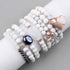 Bohemia White Lighted Bangles Bracelets Charm Jewelry BC250 - Touchy Style