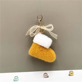 Boots Unique Keychains - Cute Bow Pendant - Cartoon Plush Ring - Touchy Style