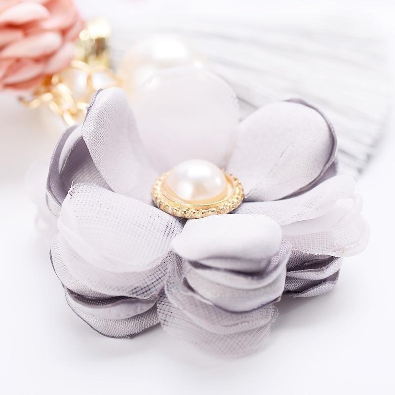 Bowknot Flower Pearl Unique Key Chain - C4961 - Touchy Style