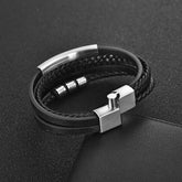 Bracelet Charm Jewelry 2021 woven Multi-layer Accessory Stainless Steel Leather Bracelet For Unisex - Touchy Style .