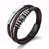 Bracelet Charm Jewelry 2021 woven Multi-layer Accessory Stainless Steel Leather Bracelet For Unisex - Touchy Style