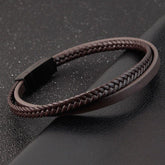 Bracelet Charm Jewelry 2021 woven Multi-layer Accessory Stainless Steel Leather Bracelet For Unisex - Touchy Style .