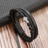 Bracelet Charm Jewelry 2021 woven Multi-layer Accessory Stainless Steel Leather Bracelet For Unisex - Touchy Style .