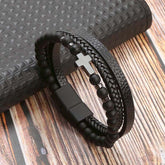 Bracelet Charm Jewelry 2021 woven Multi-layer Accessory Stainless Steel Leather Bracelet For Unisex - Touchy Style .