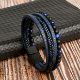 Bracelet Charm Jewelry 2021 woven Multi-layer Accessory Stainless Steel Leather Bracelet For Unisex - Touchy Style .