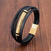 Bracelet Charm Jewelry 2021 woven Multi-layer Accessory Stainless Steel Leather Bracelet For Unisex - Touchy Style .