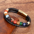 Bracelets Charm Jewelry YMTOS15 Leather Eight Planets Natural Stone - Touchy Style