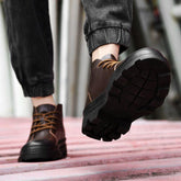 Breathable Leather Business Sneakers Boots Men&