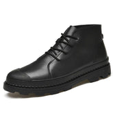 Breathable Leather Business Sneakers Boots Men&