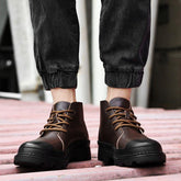 Breathable Leather Business Sneakers Boots Men&