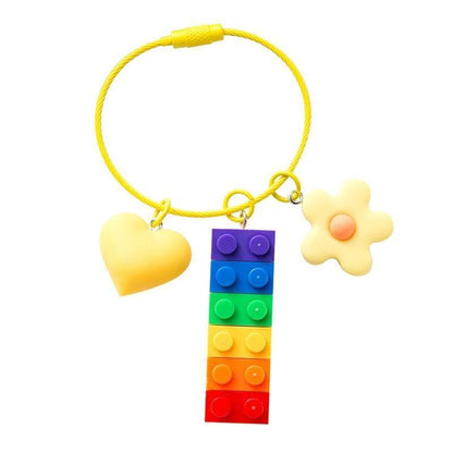 Building Block Rainbow Unique Key Chain - K4014 - Touchy Style