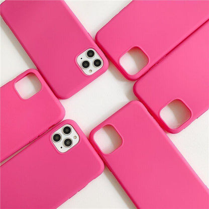 Candy Rose Solid Cute Phone Cases For iPhone 14 13 12 11 11pro Max Xs Max Xr 6s 7 8plus - Touchy Style