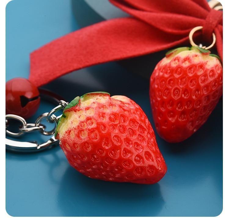 Cartoon Strawberry Unique Keychains - K4206  - Touchy Style