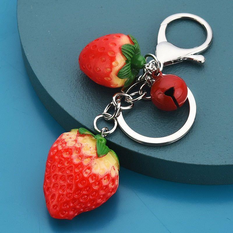 Cartoon Strawberry Unique Keychains - K4206  - Touchy Style