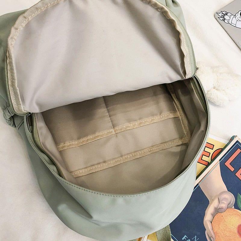 Casual Cool Backpacks For Women Solid Shoulder Bag Nylon School Bag GCB68555 - Touchy Style