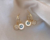 Classic Round Shell Flower Earrings Charm Jewelry ECJTX42 - Touchy Style