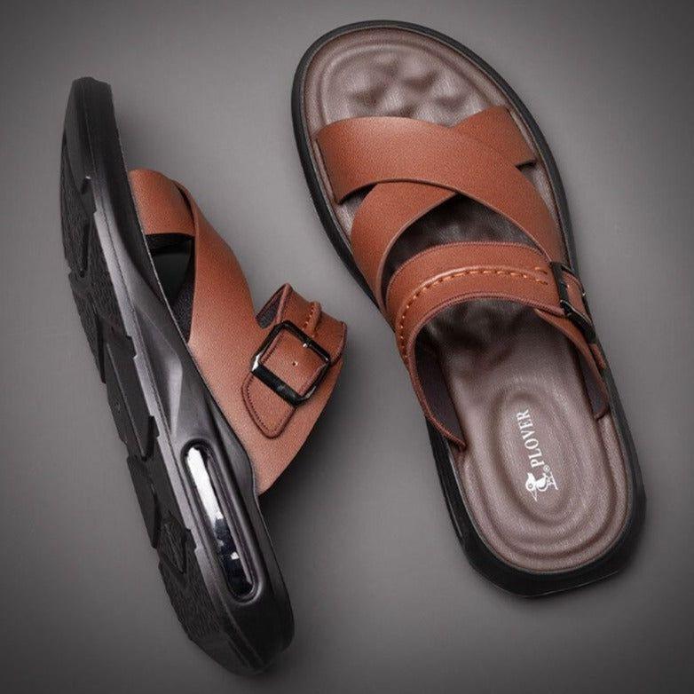 Buy Greek Roman Men Leather Sandals, Handmade Greek Style Quality Men's  Sandals, Summer Vacation Men's Shoes, Brown Leather Men Slides, HELIOS  Online in India - Etsy