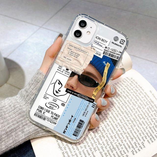 Comics Notes Label Cute Phone Cases For iPhone 13 12 Pro MAX 11 12mini XS X XR 6 8 7 Plus - Touchy Style