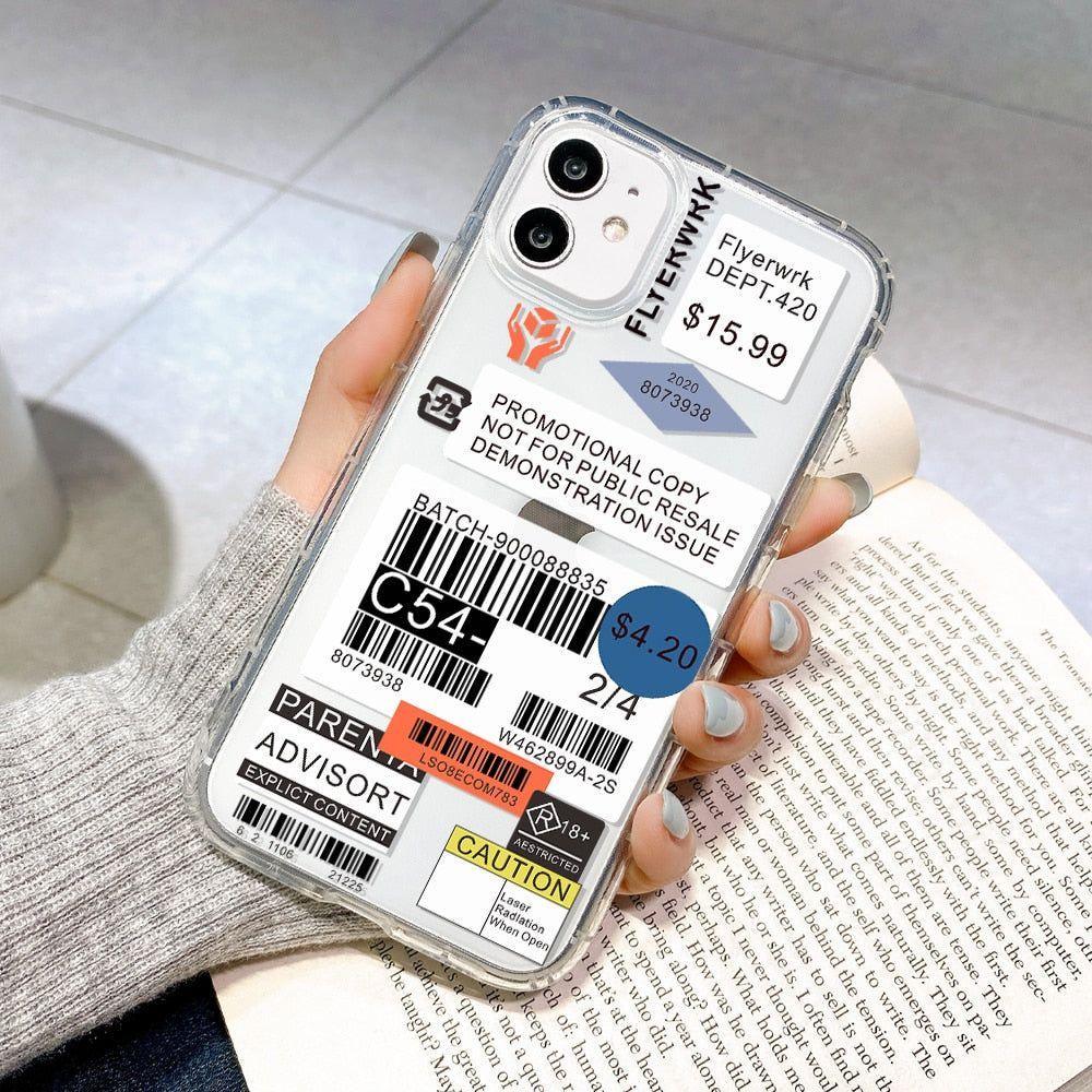 Comics Notes Label Cute Phone Cases For iPhone 13 12 Pro MAX 11 12mini XS X XR 6 8 7 Plus - Touchy Style