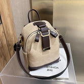 Contrast Fashion Wild Shoulder School Bag Leather Cool Backpack GCBI02 - Touchy Style .