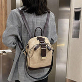 Contrast Fashion Wild Shoulder School Bag Leather Cool Backpack GCBI02 - Touchy Style