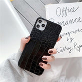 Crocodile Leather Cute Phone Cases For iPhone 11 12 Mini Pro XS MAX XR X 7 8 Plus SE 2020 - Touchy Style .