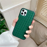 Crocodile Leather Cute Phone Cases For iPhone 11 12 Mini Pro XS MAX XR X 7 8 Plus SE 2020 - Touchy Style .