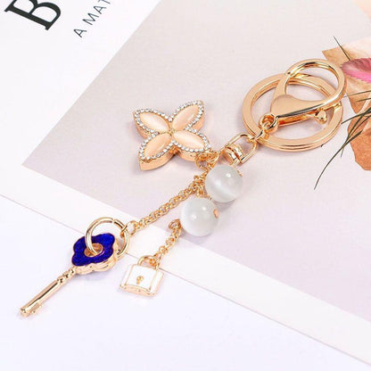 Crystal Key Flower Unique Key Chain C4879 - Touchy Style